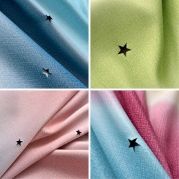 Blackout Curtain Made to Measure Curtain Hollow Star With Sheer Bedroom