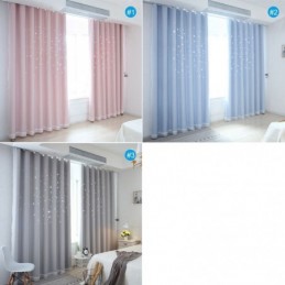 Fresh Max Blackout Curtain Made to Measure Curtain Hollow Star With Sheer Kids Room