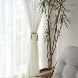 White Sheer Curtain Made to Measure Curtain Solid Color All match Voile Living Room Bedroom