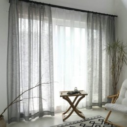 Grey Sheer Curtain Made to...