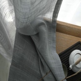 Grey Sheer Curtain Made to Measure Curtain Breathable Solid Color Voile Living Room Bedroom