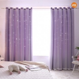 Curtains with Stars Romantic Blackout Window Sheer for Living Room Bedroom