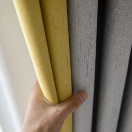 Double Colors Splicing Curtain Made to Measure Curtain Modern Simple Semi Blackout Living Room Bedroom Fabric