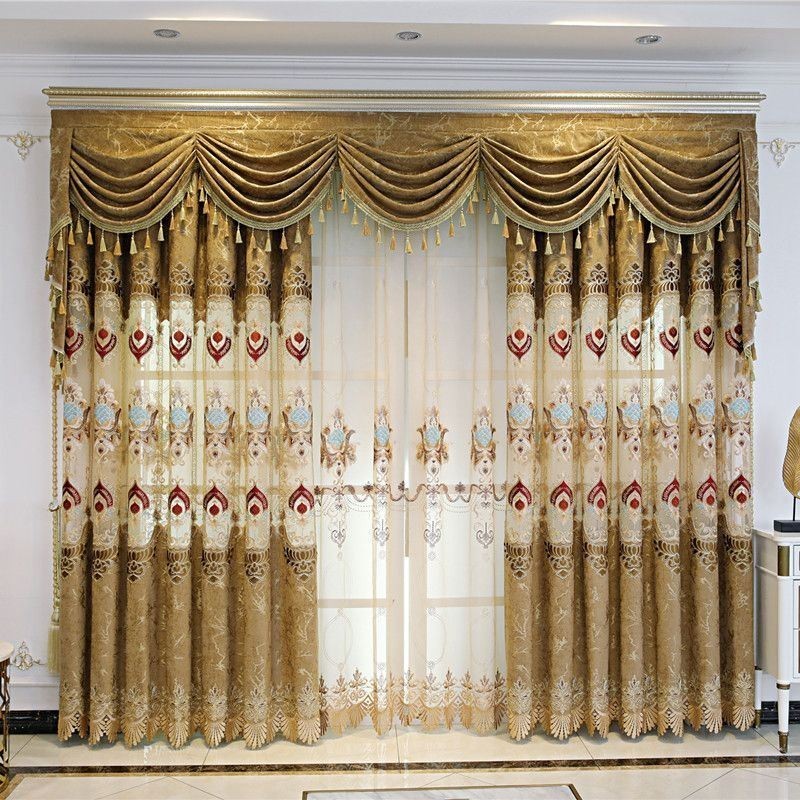 Chenille Curtain Made to Measure Curtain Europe Style Window Treatment