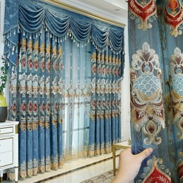 Chenille Curtain Made to Measure Curtain Europe Style Window Treatment