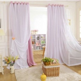 Countryside Double Layer Curtains Blackout Ready Made Advanced Customization