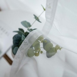 White Breathable Sheer Curtain Made to Measure Curtain Modern Simple Living Room Bedroom Study Fabric