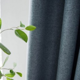 Solid Blue Blackout Curtain Made to Measure Curtain Modern Simple Living Room Bedroom Fabric