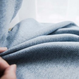 Solid Blue Blackout Curtain Made to Measure Curtain Modern Simple Living Room Bedroom Fabric