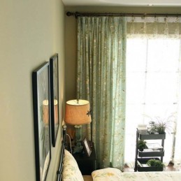 Blackout Curtain Made to Measure Curtain American Pastoral Bird Printing Breathable Window Shade