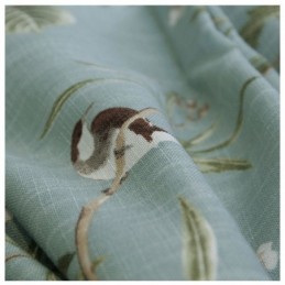 Blackout Curtain Made to Measure Curtain American Pastoral Bird Printing Breathable Window Shade