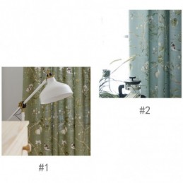 Blackout Curtain Made to Measure Curtain American Pastoral Bird Printing Breathable Window Shade