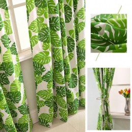 Banana Leaf Printing Curtain Made to Measure Curtain Nordic Style Living Room Bedroom Study Semi Blackout Fabric