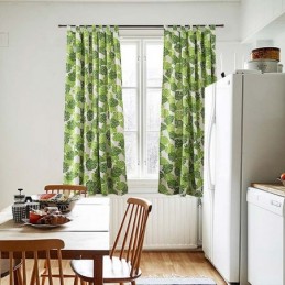 Banana Leaf Printing Curtain Made to Measure Curtain Nordic Style Living Room Bedroom Study Semi Blackout Fabric