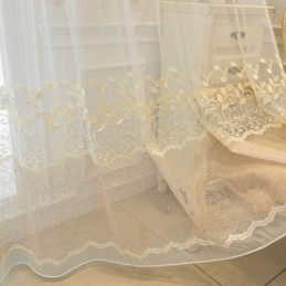 Nordic Sheer Curtain Made to Measure Curtain Vine Embroidery Living Room Bedroom