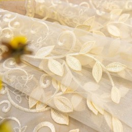 Nordic Sheer Curtain Made to Measure Curtain Vine Embroidery Living Room Bedroom