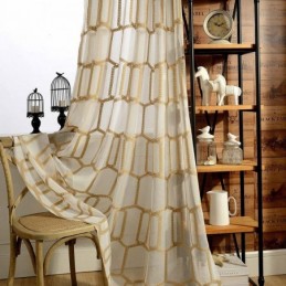 Honeycomb Embroidery Sheer...