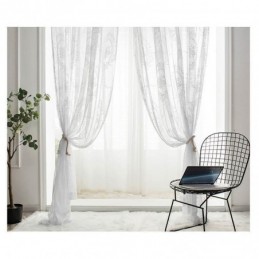 European Style Sheer Curtain Made to Measure Curtain Panel Lace Rose & Mirror Voile Balcony Bay Window One