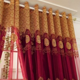 Minimalist Classical Voile Sheer Curtain Made to Measure Curtain European Jacquard Living Room Window