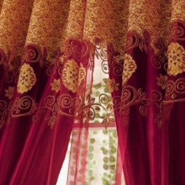 Minimalist Classical Voile Sheer Curtain Made to Measure Curtain European Jacquard Living Room Window