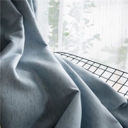 Flax Blackout Curtain Made to Measure Curtain Solid Color Environmental Protection Room Darkening