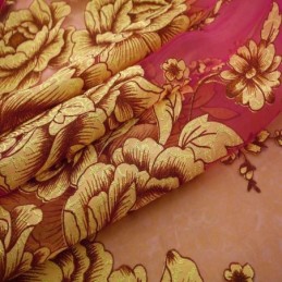 Luxurious Sheer Curtain Made to Measure Curtain Jacquard Yellow Peony Living Room Bedroom Window Treatment