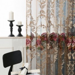 Nordic Sheer Curtain Made to Measure Curtain Luxury Breathable Embroidery Living Room