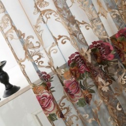 Nordic Sheer Curtain Made to Measure Curtain Luxury Breathable Embroidery Living Room