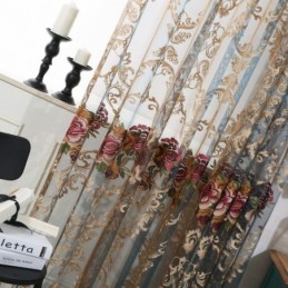 Nordic Sheer Curtain Made to Measure Curtain Luxury Breathable Embroidery Living Room