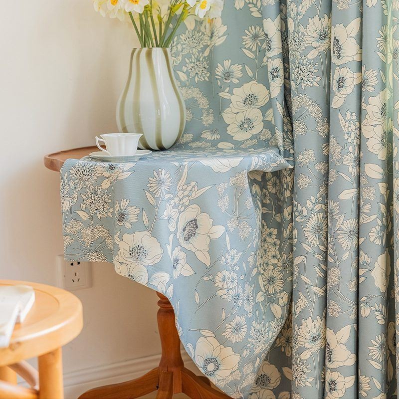 American Style Curtains Floral Print