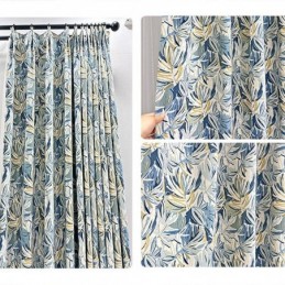 Flannel Blackout Curtains American Oil Painting Floral Print