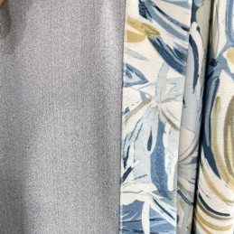 Flannel Blackout Curtains American Oil Painting Floral Print