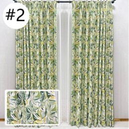 Flannel Blackout Curtains American Oil Painting Floral Print
