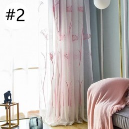 American Style Curtain Made to Measure Curtain Lotus Leaf Embroidery Blackout