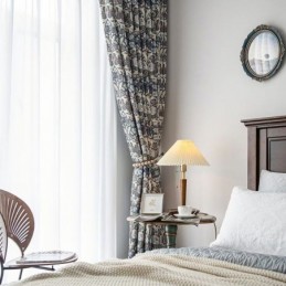 American Cotton And Linen Curtains Floral Print