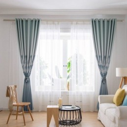 High Precision Curtains Modern Simple Ink Landscape Printing