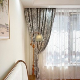 Chenille Curtains American Dark Jacquard