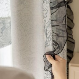 Cotton and Linen Curtains American Plant Printed