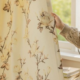 Curtains American Floral Print Blackout