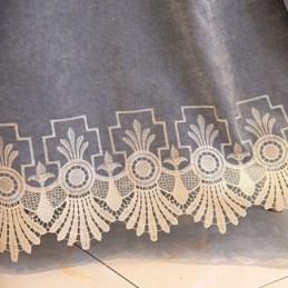 Semi Blackout Curtain Made to Measure Curtain Chinese Style Chenille Pipa Embroidery For Living Room Bedroom