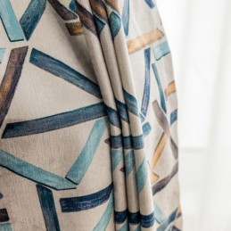 Blackout Curtains Geometric Printed Nordic Snow Neil