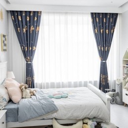 Cotton Curtain Made to Measure Curtain Bear Printed Kids' Style