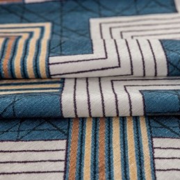 Chenille Curtains Geometric Printed Nordic Style Blackout