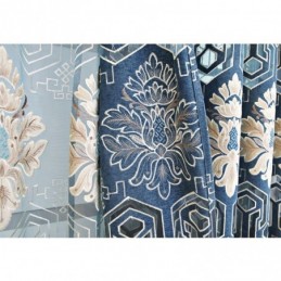 Chenille Semi Blackout Curtain Made to Measure Curtain European Flower Embroidery For Living Room Bedroom