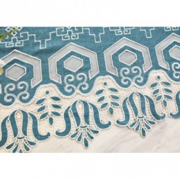 Chenille Semi Blackout Curtain Made to Measure Curtain European Flower Embroidery For Living Room Bedroom