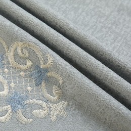 Chenille Semi Blackout Curtain Made to Measure Curtain European Flower Embroidery For Living Room Bedroom