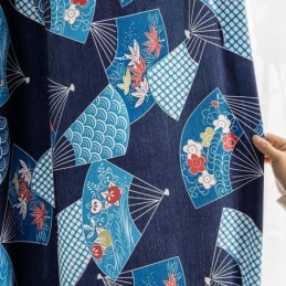 Chenille Curtains Nordic Fan Sub Printed Blackout