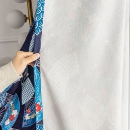 Chenille Curtains Nordic Fan Sub Printed Blackout