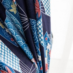 Chenille Curtains Nordic Fan Sub Printed Blackout