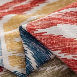 Chenille Curtain Made to Measure Curtain Rhombus Printed Nordic Style Blackout